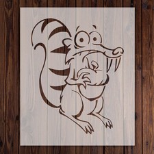 Ice Age Scrat Stencil  - 190 Micron Mylar