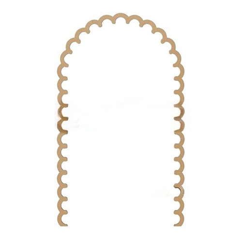 Natural wood scalloped arch - natural,