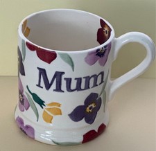 Beautiful Emma Bridgewater Anemones Flowers MUM 1/2 Pint Mug