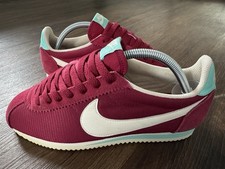 NIKE Cortez Nylon Pegasus Mens Running Trainers, Burgundy/Blue - Size 6