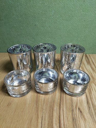 Glass candle votive - 6x,