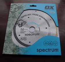 GENUINE OX 230mm ULTIMATE DIAMOND BLADE / DISC PORCELAIN / MARBLE  BORE 25/22