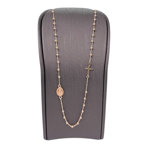 9ct rose gold - fine, rosary