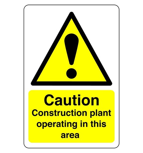 Caution construction plant