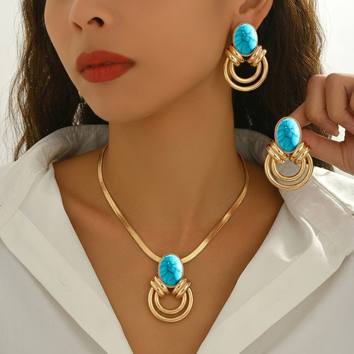 Pcs gold tone turquoise - gold,