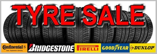 Tyre sale sign - sign, sticker