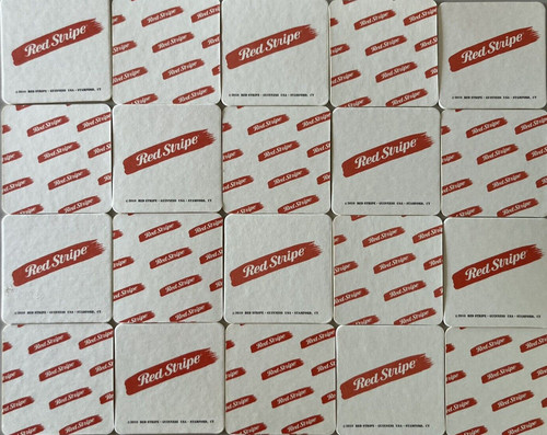 New red stripe beer - red,