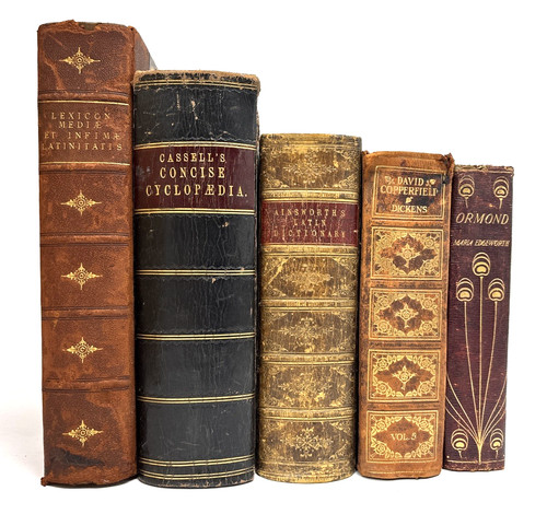 Distressed old books with - books,