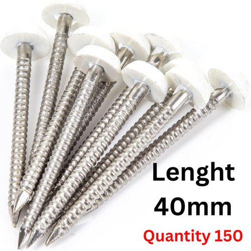 White poly pins - white,