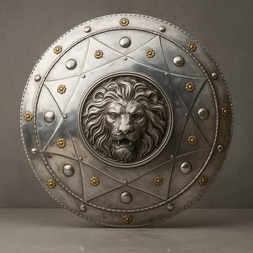 Medieval lion face - 24",