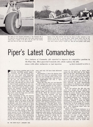 Piper comanche 400 - piper, aircraft