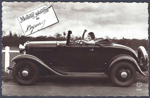 Lady with vintage car - with, v8