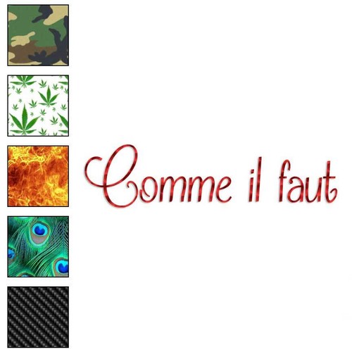 Comme faut french - faut, french,