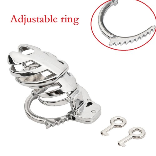 Steel plated male chastity - steel,