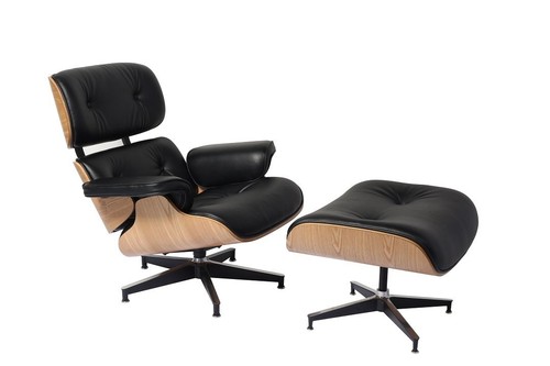 Lounge chair ottoman - chair, black