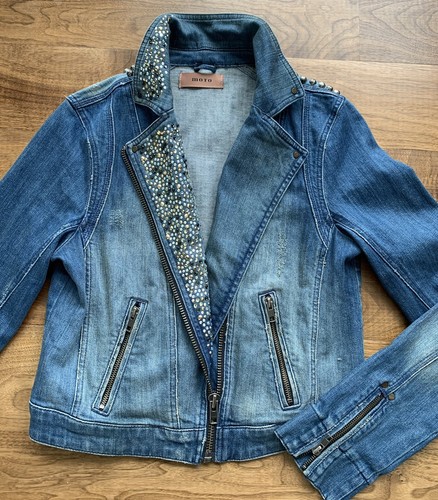 Moto studded motorcycle denim - moto,