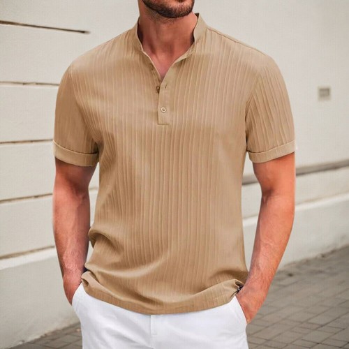 Mens henley shirt short - mens, t-shirt