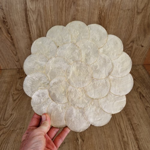 Vintage scalloped capiz - vintage, shell