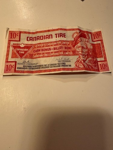 Canadian tire money - , 10cents