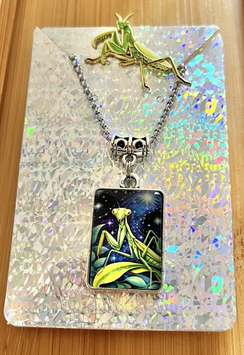 Praying mantis set necklace - of,