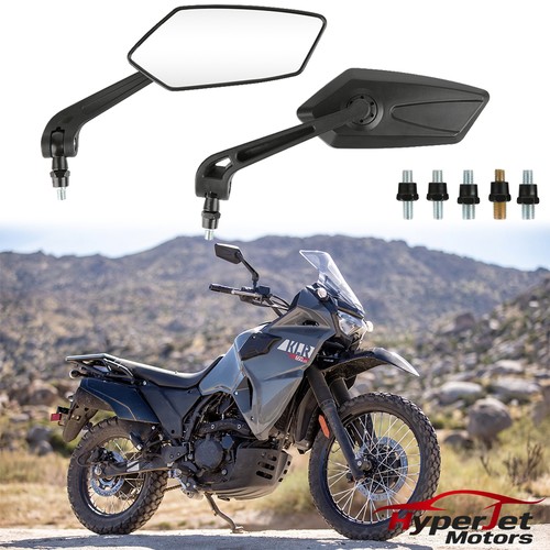 Pair black motorcycle - black, rearview