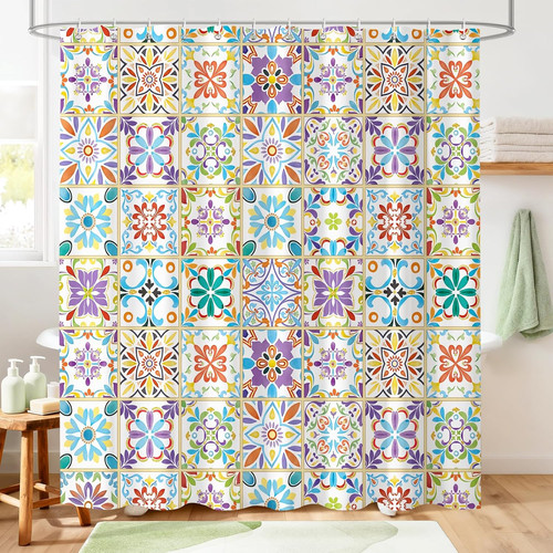 Moroccan shower curtain - curtain, x