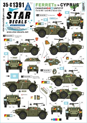 Star decals c1391 ferrets - 35-c1391,,