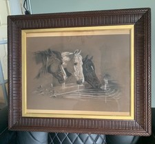 Fine 19c horse pastel - , after