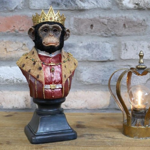 Monkey ornament bust king - ornament,