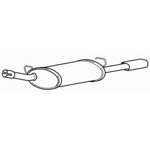 Rear silencer back box - back,
