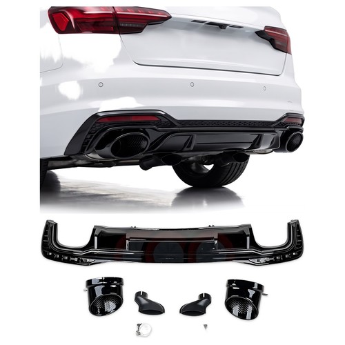 Rear diffuser gloss black - gloss,