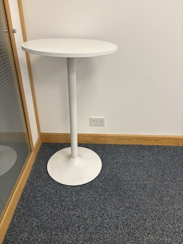 White business bar table - white,