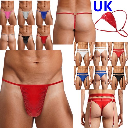 Men glossy thongs - men,