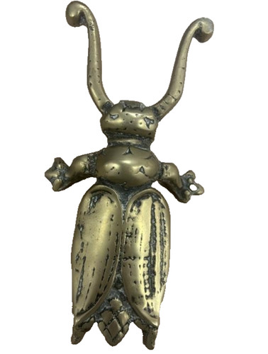 Vintage cast brass beetle boot - cast,