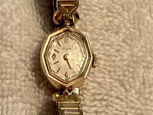 Vintage elgin 14k gold octagon - elgin,