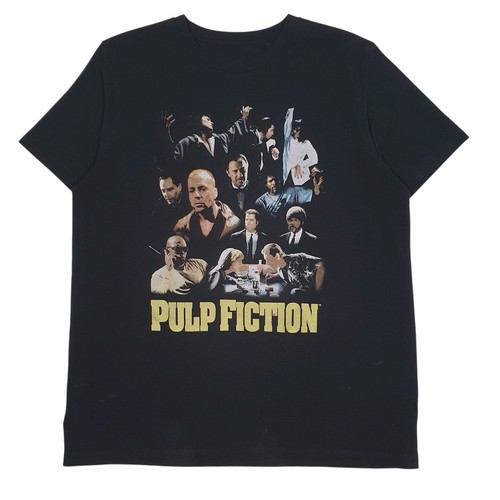 Pulp fiction black shirt tee - fiction, t