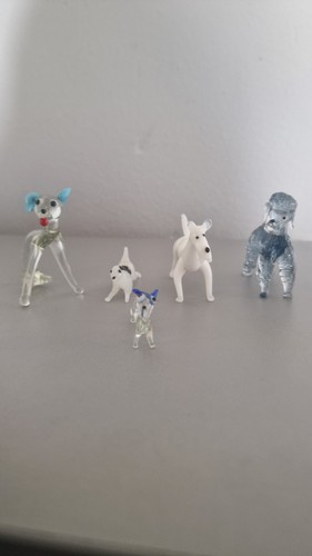 Vintage glass dog - vintage,