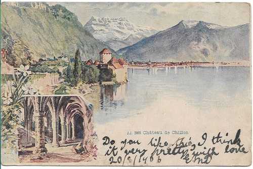 Lovely old postcard chateau - postcard,