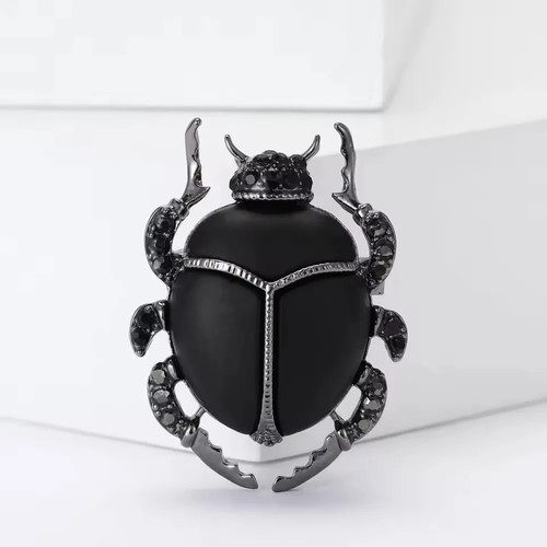 Retro scarab beetle brooch pin - scarab,
