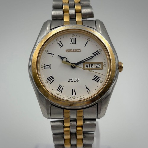 Seiko quartz day date - seiko, sq