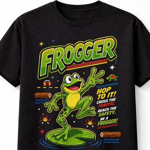 Frogger retro arcade game - arcade,
