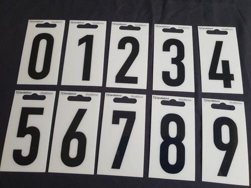 Self adhesive house number - adhesive,