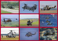 Military helicopters greeting - military,