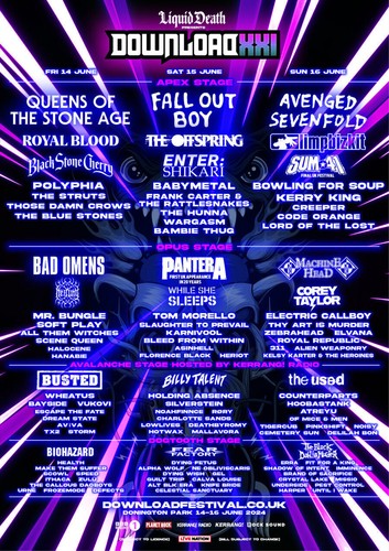 Download festival line up - download, 21
