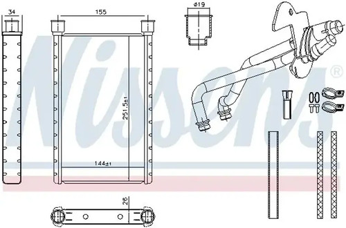 Heater core brazed cooling - heater,