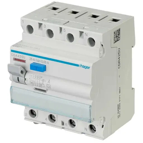 Hager amp 30ma four - hager, 25