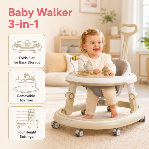Foldable baby walker 1 - foldable,
