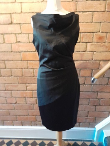 Coast black satin dress off - coast,