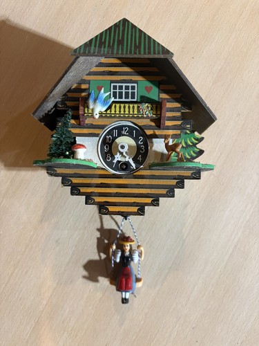 Vintage mini cuckoo clock - vintage, 6”