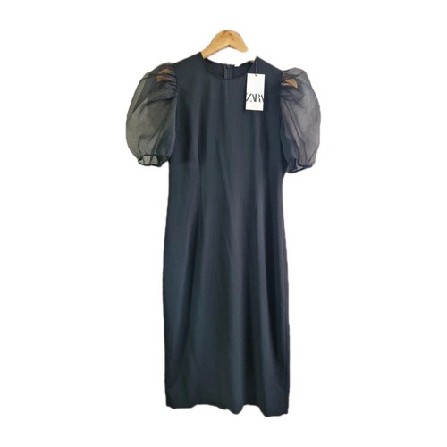 Zara black midi shift - black,